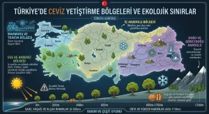 Türkiye ceviz yetiştiriciliği haritası